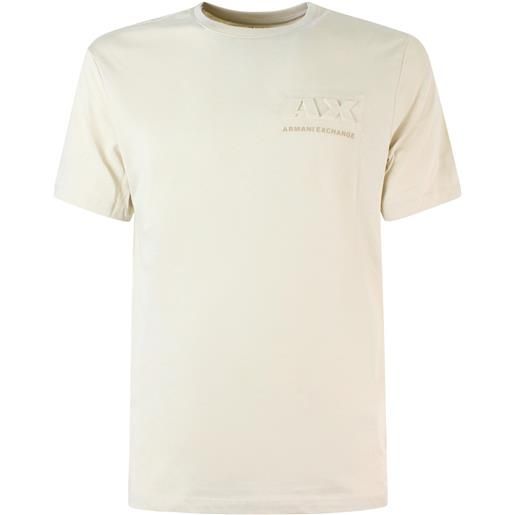 ARMANI EXCHANGE t-shirt beige con mini logo per uomo