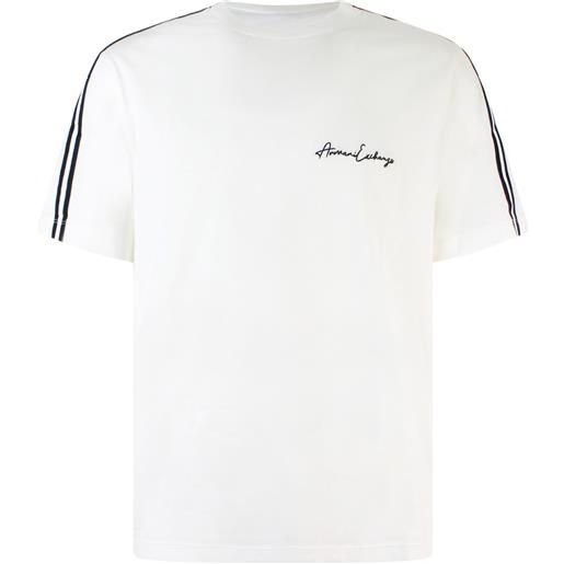 ARMANI EXCHANGE t-shirt bianca con mini logo per uomo