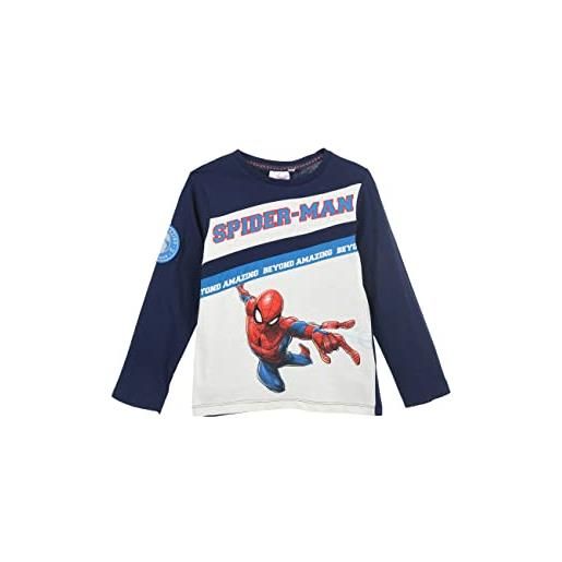 Sun City maglietta marvel spiderman maniche lunghe bambino ufficiale in cotone 5559
