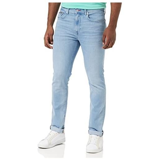 Tommy Hilfiger jeans uomo slim bleecker elasticizzati, blu (emmet indigo), 36w / 32l