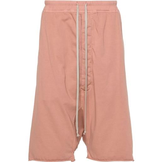 Rick Owens DRKSHDW shorts sportivi con cavallo basso - rosa