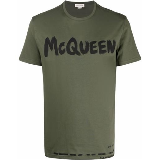 Alexander McQueen t-shirt con stampa - verde