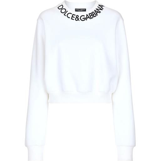 Dolce & Gabbana felpa con ricamo - bianco