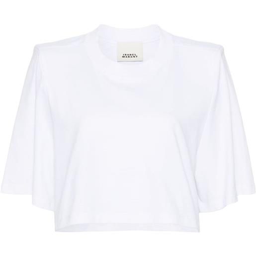 ISABEL MARANT t-shirt zaely crop - bianco