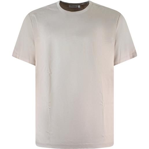 CALVIN KLEIN t-shirt beige con mini logo per uomo