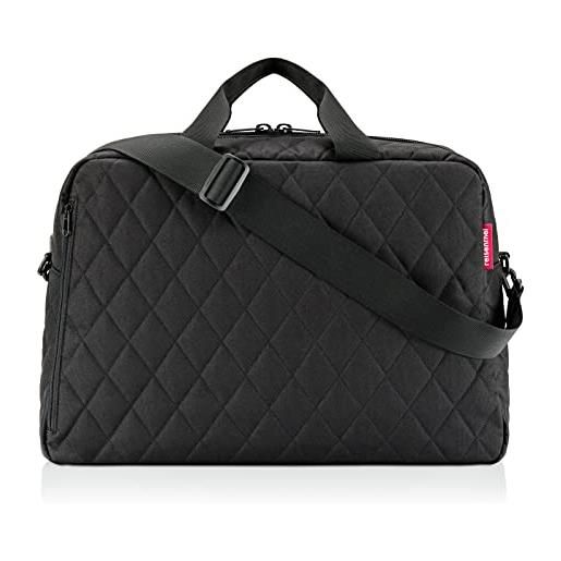 Reisenthel duffelbag m rhombus nero - borsa da viaggio versatile ed elegante - dimensioni del bagaglio a mano, couleur: rhombus black