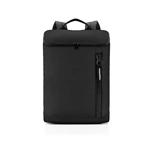 Reisenthel overnighter-backpack m - zaino sportivo-elegante, scomparto per laptop, idrorepellente, couleur: black