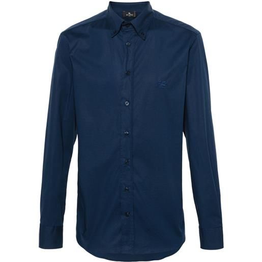ETRO camicia con stampa pegaso - blu