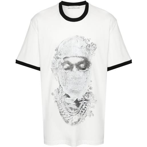 Ih Nom Uh Nit t-shirt con stampa mask roses - bianco