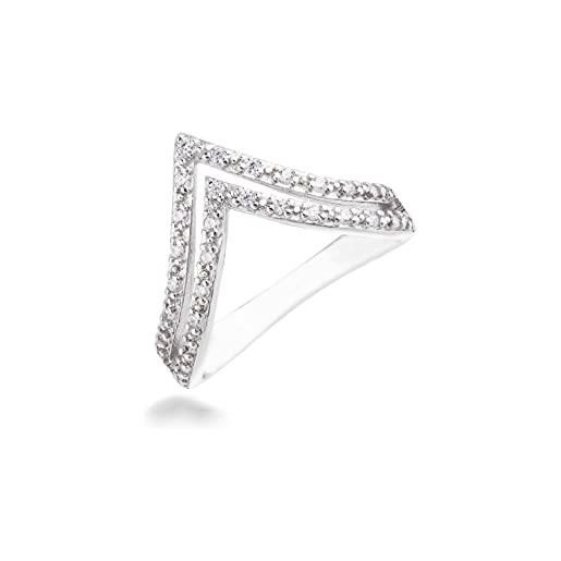 Sakrami anello in argento tiara con zirconi - misura 18