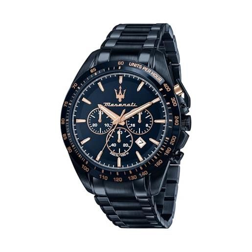 Maserati orologio uomo, cronografo, analogico, collezione blue edition - r8873612054