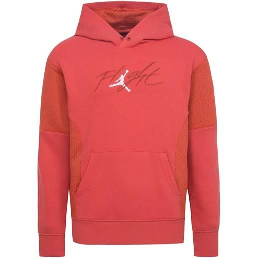 Nike jordan felpa da ragazzo con cappuccio off-court flight rosso