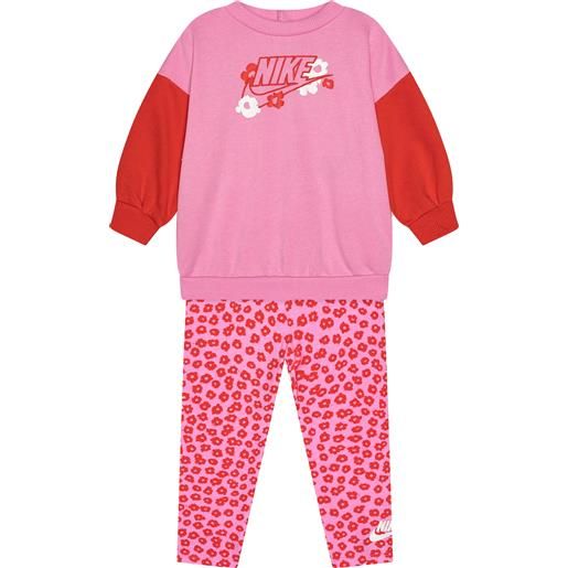 Nike tuta da neonata floral legging rosa
