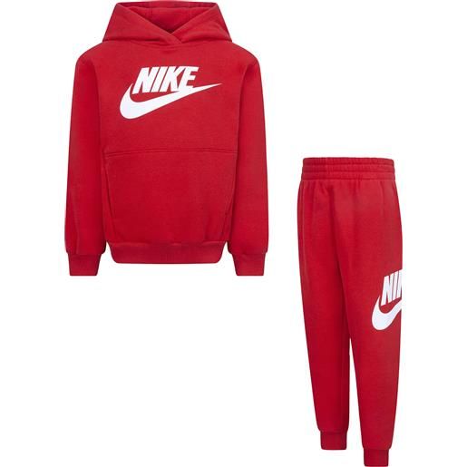 Nike tuta da bambini club french terry rosso