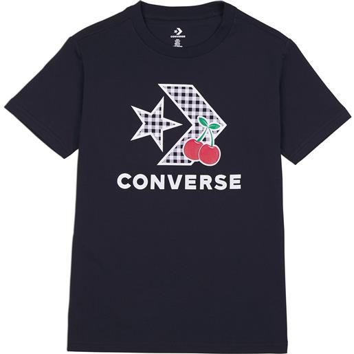 Converse t-shirt da donna star chevron infill nera