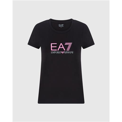 EA7 emporio armani EA7 t-shirt big logo shiny nero donna