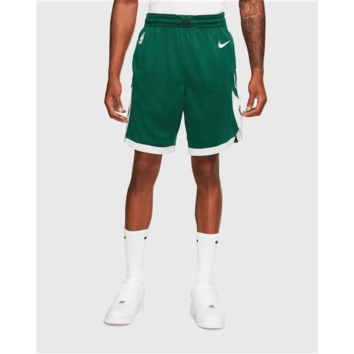 Nike NBA pantaloncino milwaukee bucks icon edition verde uomo