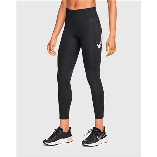 Nike swoosh fast leggings a 7/8 nero donna