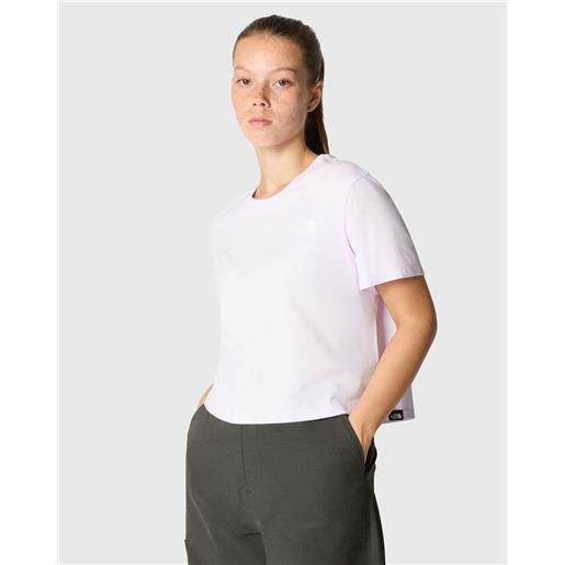 The North Face t-shirt slim fit simple dome crop viola donna