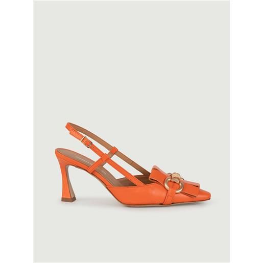 ANDREA MORANDO decollette' sling back arancio