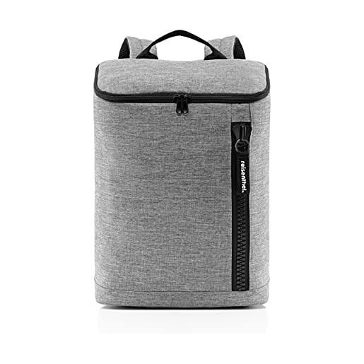 Reisenthel overnighter-backpack m - zaino sportivo-elegante, scomparto per laptop, idrorepellente, couleur: twist silver