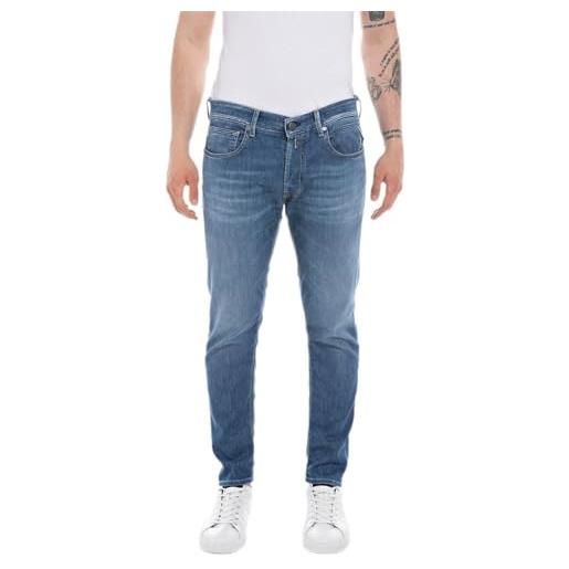 REPLAY jeans uomo willbi regular fit x-lite plus elasticizzati, blu (medium blue 009), w33 x l32