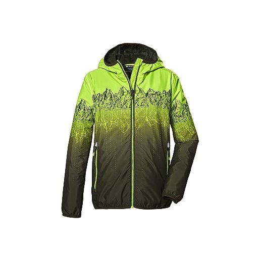 Killtec regazzi giacca funzionale/giacca outdoor con cappuccio kos 277 bys jckt, neon lime, 128, 41464-000