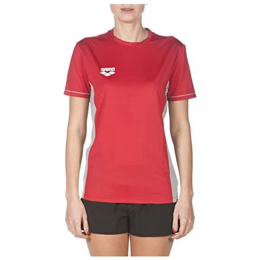 ARENA team line tech-maglietta a maniche corte per uomo e donna t-shirt, rosso, xs unisex-adulto