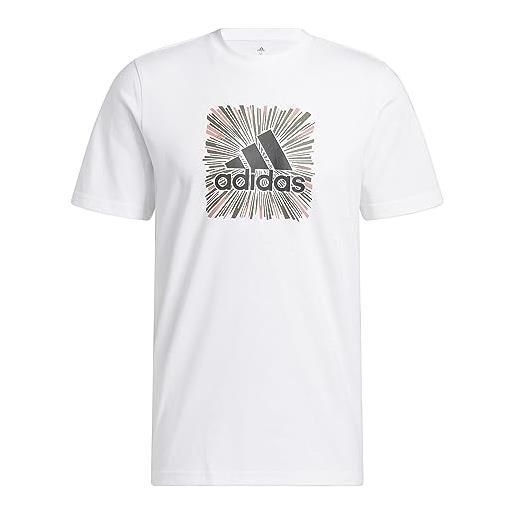 Adidas m opt g t, t-shirt uomo, bianco, l