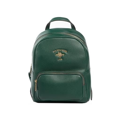 U.S. Polo Assn. - zaino stanford backpack in poliuretanica, verde (23.5 x 11.5 x 31.5 cm)