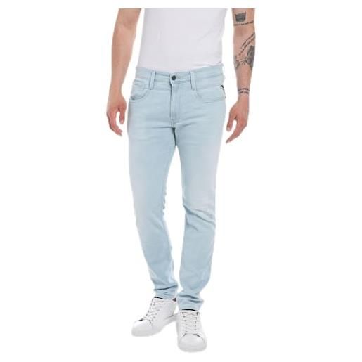 REPLAY anbass x-lite plus, jeans uomo, 011 superlight blue, 30w / 32l