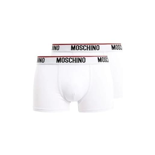 MOSCHINO underwear set 2 boxer con logo bianco