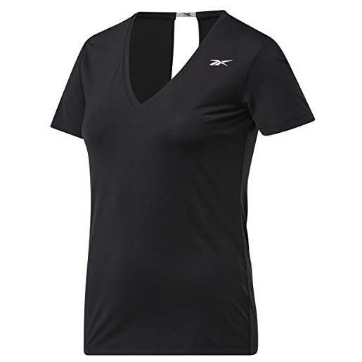 Reebok activchill athletic t-shirt, black, xs donna