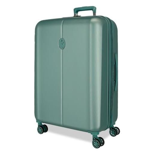 El Potro vera valigia media verde 49 x 70 x 28 cm rigida abs chiusura tsa 81 l 4,14 kg 4 ruote doppie, verde, valigia media