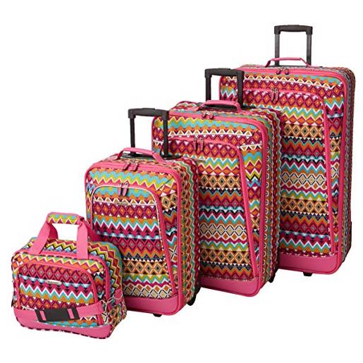 Rockland set di bagagli a 4 pezzi, tribale. , taglia unica, set di 4 bagagli tribali