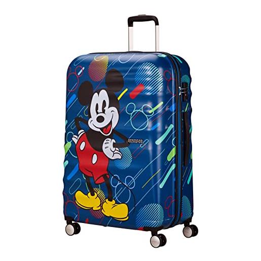 American Tourister wavebreaker disney - spinner l, bagaglio per bambini, 77 cm, 96 l, multicolore (mickey future pop)