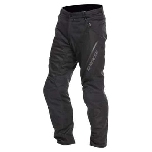 Dainese - drake 2 super air tex pants, pantaloni da moto ventilati, in tessuto, per stagione estiva, con protezioni removibili, man, nero/nero, 46