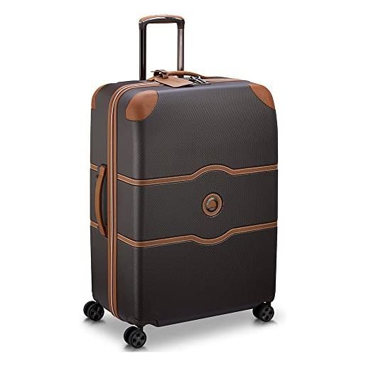 DELSEY PARIS delsey chatelet air 2.0, valigia rigida grande, 76x52x32 cm, 110 litri, xl, marrone