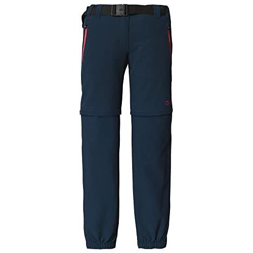 CMP - pantaloni zip off elasticizzati da bambini, blue-red kiss, 98