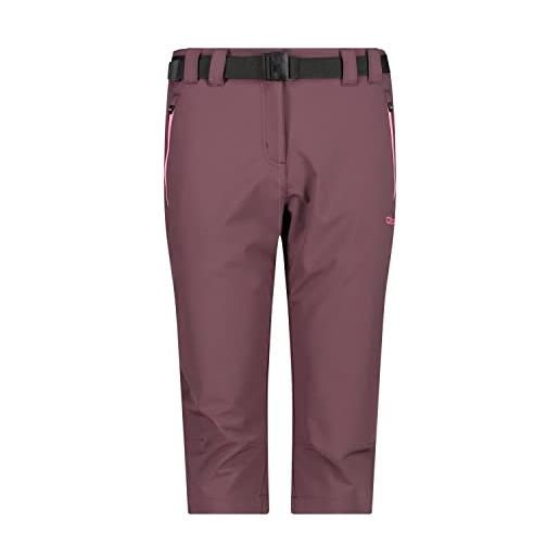 CMP - pantaloni capri elasticizzati da donna, plum, 50