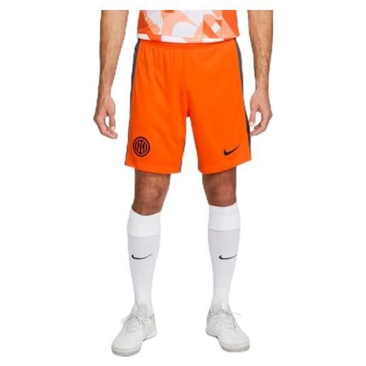 Nike inter fc fd2323-819 inter m nk df stad short 3r pantaloncini uomo safety orange/thunder blue/black 2xl
