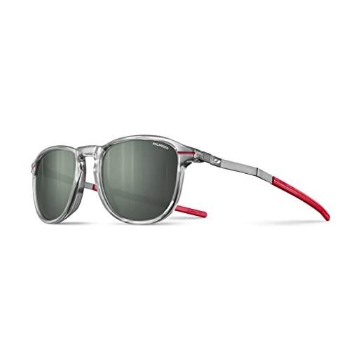 Julbo united occhiali da sole, grigio/rosso, taglia unica unisex-adulto