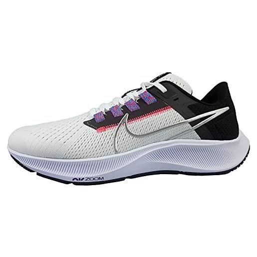 Nike air zoom pegasus 38, scarpe da corsa donna, white mtlc silv, 42 eu