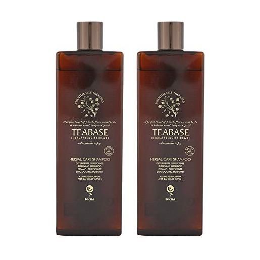 TECNA shampoo antiforfora professionale 1000 ml tecna the spa teabase aromatherapy herbal care shampoo duo pack 2 x 500ml promozione spedizione gratuita