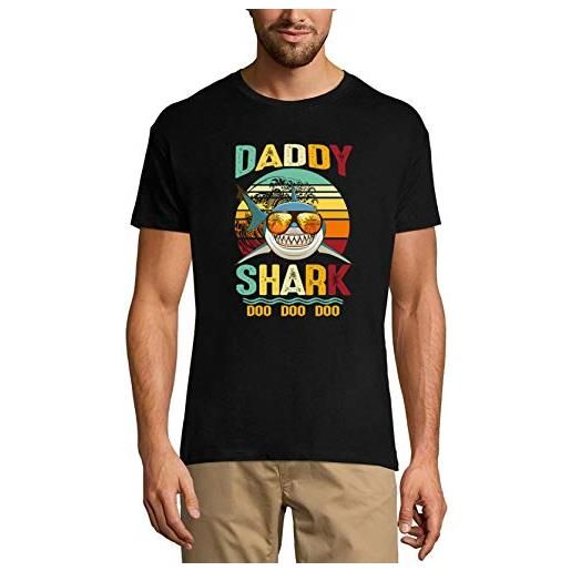 ULTRABASIC uomo maglietta canzone di papà squalo doo do baby - daddy shark doo do baby song - t-shirt stampa grafica divertente vintage idea regalo originale alla moda nero profondo l