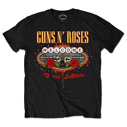 Rock Off rockoff guns n' roses welcome to the jungle t-shirt, nero, m uomo
