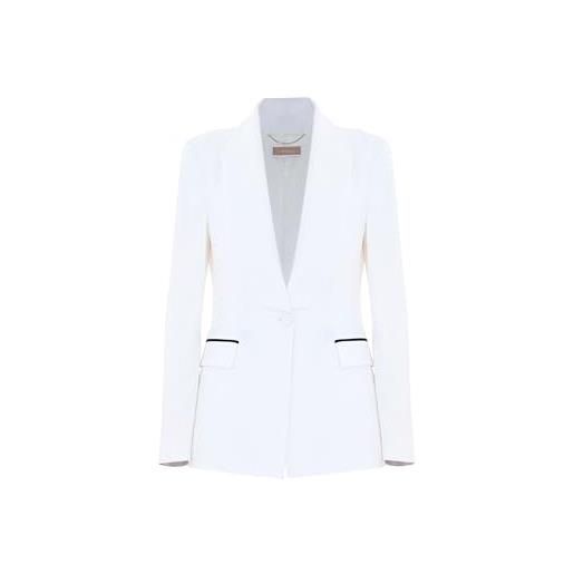 Kocca giacca donna elegante con tasche colore bianco mod. Binruk taglia: m