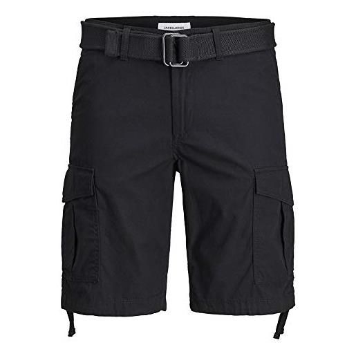 Jack & jones jjicharlie jjcargo shorts akm 803 pantaloni cargo da uomo, nero, xxl