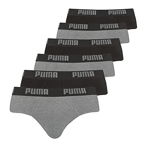 Puma slip basic da uomo (set da 2) - 691 grigio scuro melange / nero l