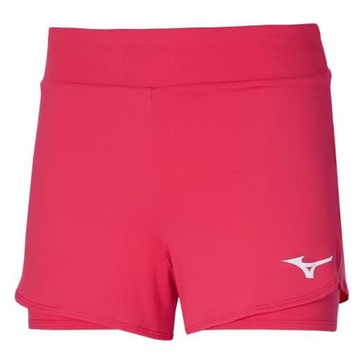 Mizuno flex short pantaloncini da tennis, fiamma neon, s donna